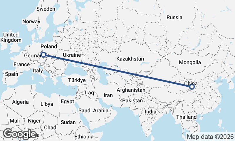 Czech Republic to China