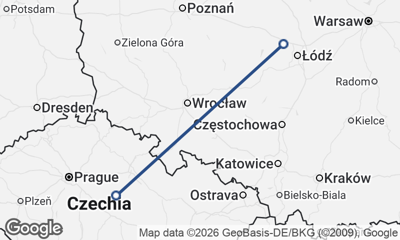 Czech Republic to Poland