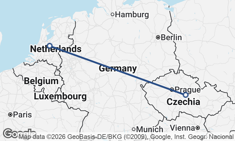 Czech Republic to Netherlands