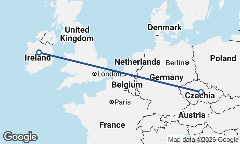 Czech Republic to Ireland