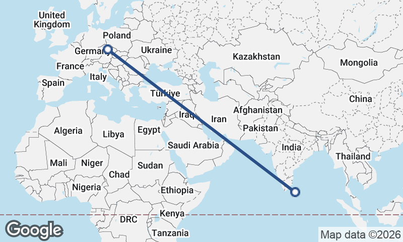 Czech Republic to Sri Lanka