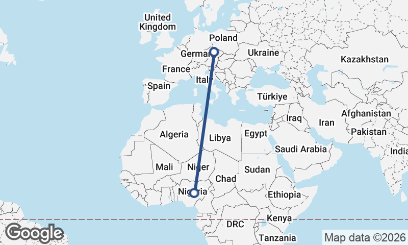 Czech Republic to Nigeria