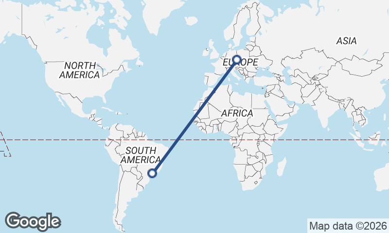 Prague to São Paulo