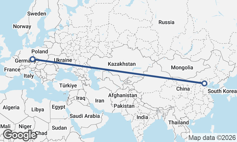 Prague to Beijing