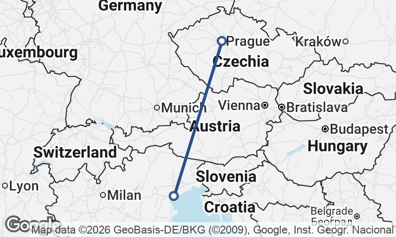Prague to Venice