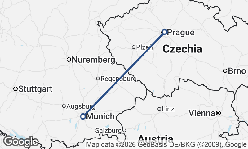 Prague to Munich