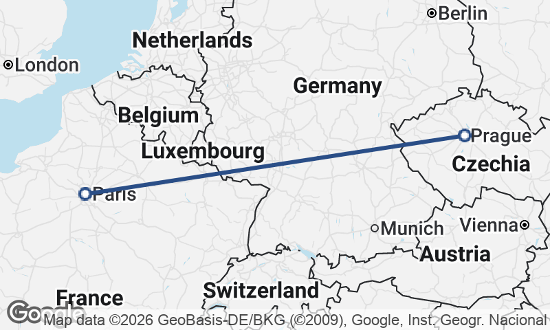 Prague to Paris