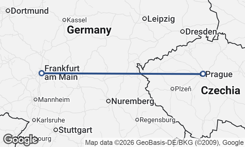 Prague to Frankfurt