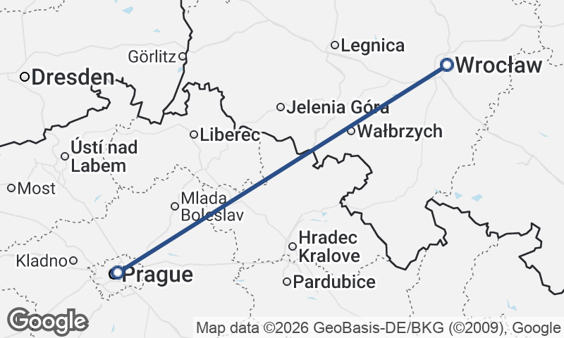 Prague to Wrocław