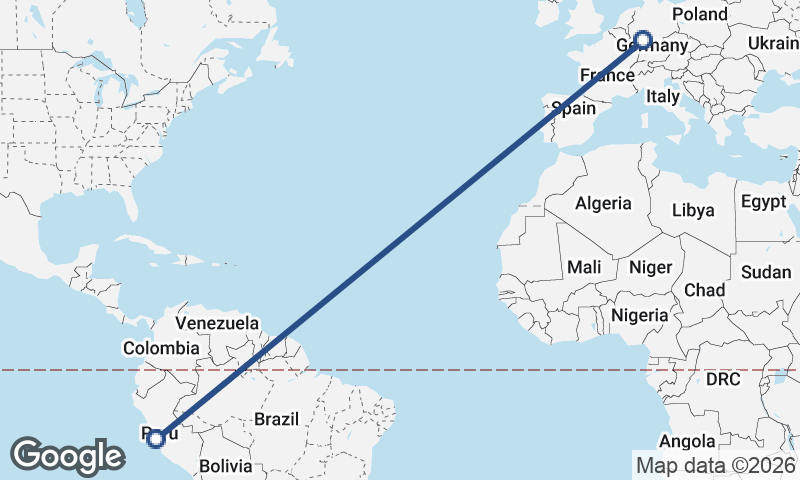 Frankfurt to Lima