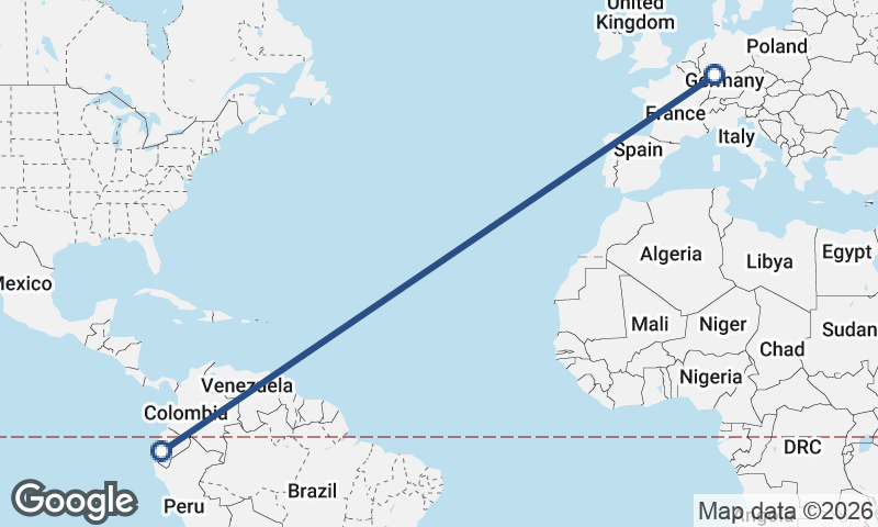 Frankfurt to Guayaquil