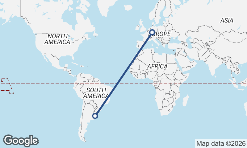 Frankfurt to Montevideo