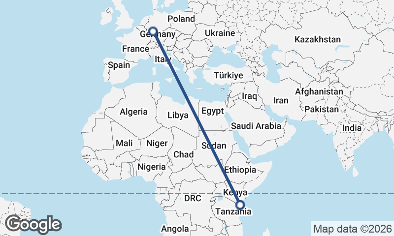 Frankfurt to Mombasa
