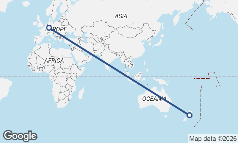 Frankfurt to Wellington