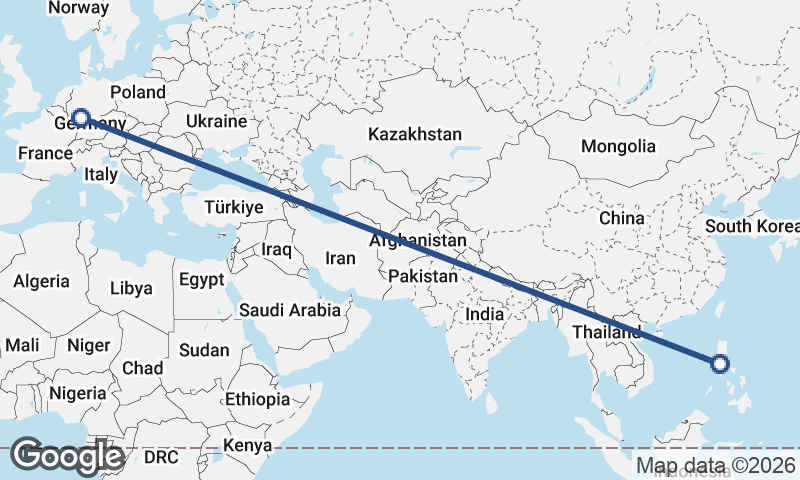 Frankfurt to Manila