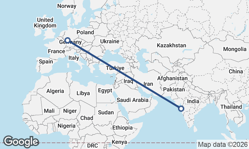 Frankfurt to Mumbai