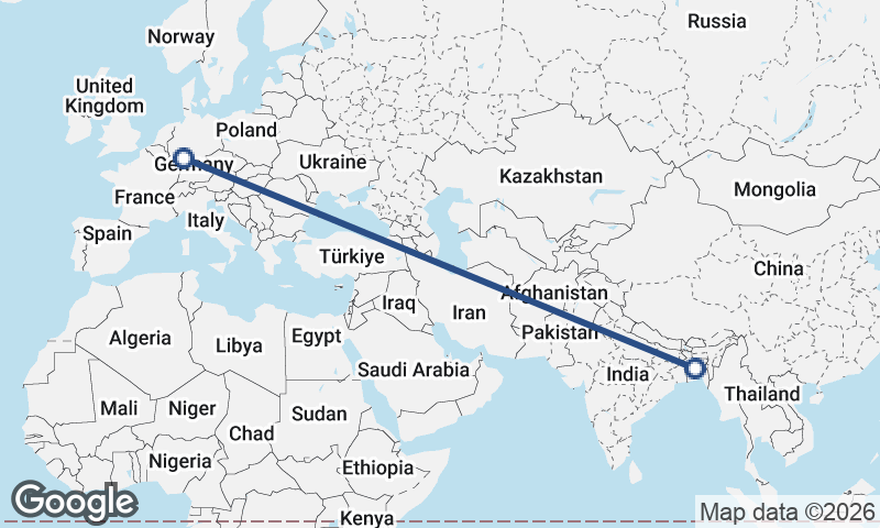 Frankfurt to Dhaka