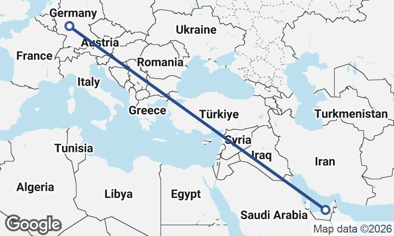 Frankfurt to Abu Dhabi