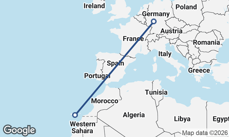 Frankfurt to Las Palmas de Gran Canaria