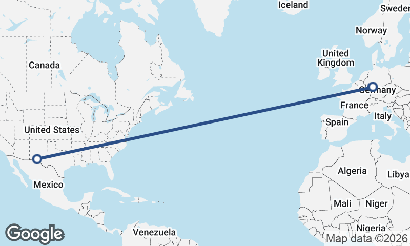 Frankfurt to Juárez