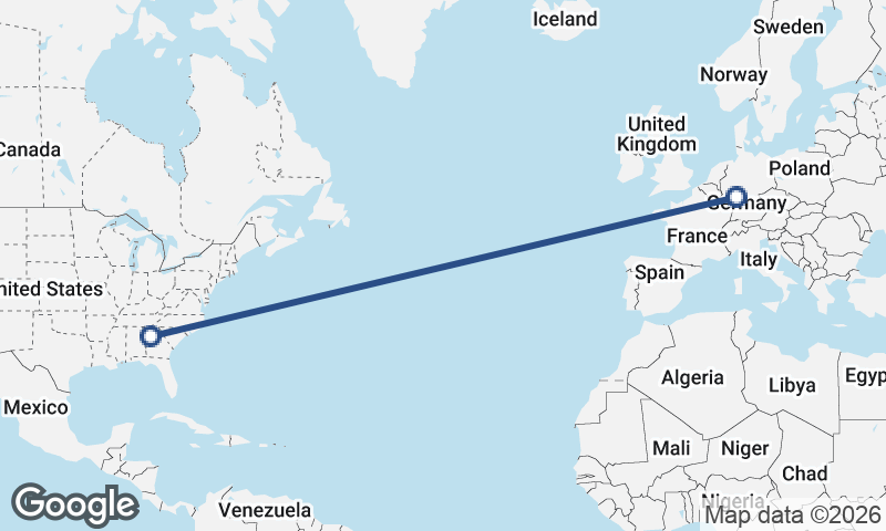 Frankfurt to Atlanta