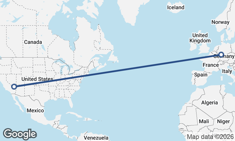 Frankfurt to Las Vegas