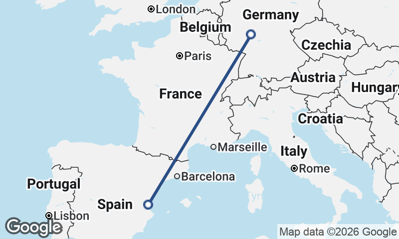 Frankfurt to Valencia