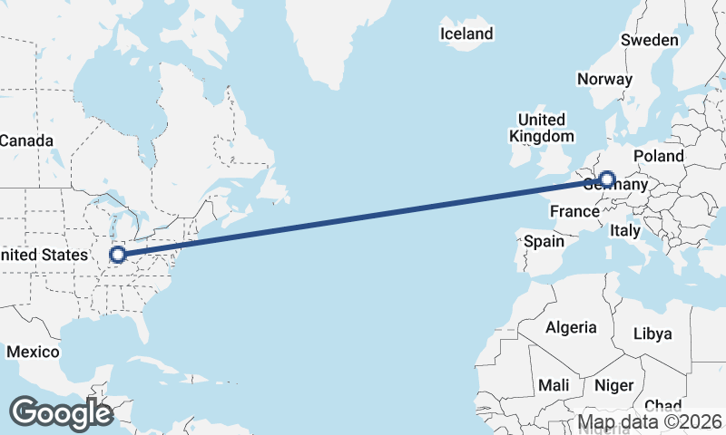 Frankfurt to Indianapolis