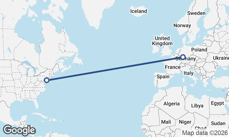 Frankfurt to Philadelphia