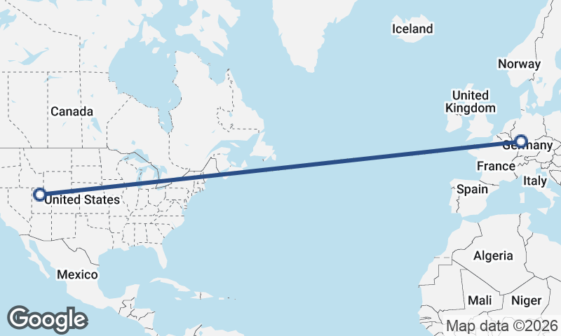 Frankfurt to Salt Lake City