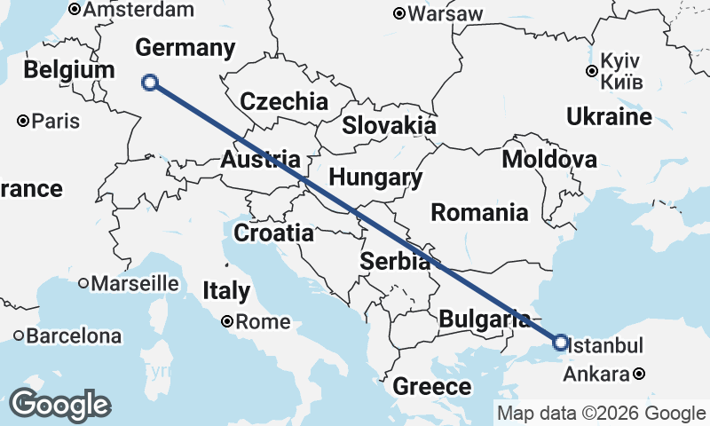 Frankfurt to Istanbul