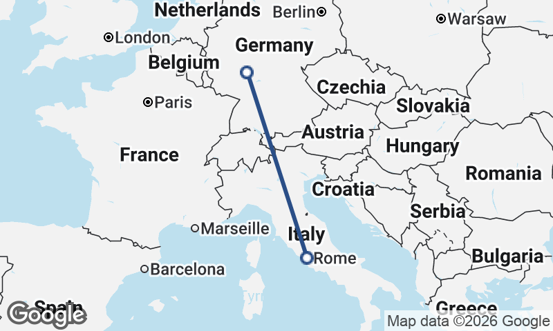 Frankfurt to Rome