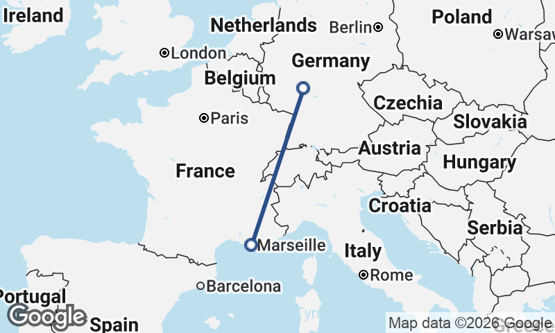 Frankfurt to Marseille