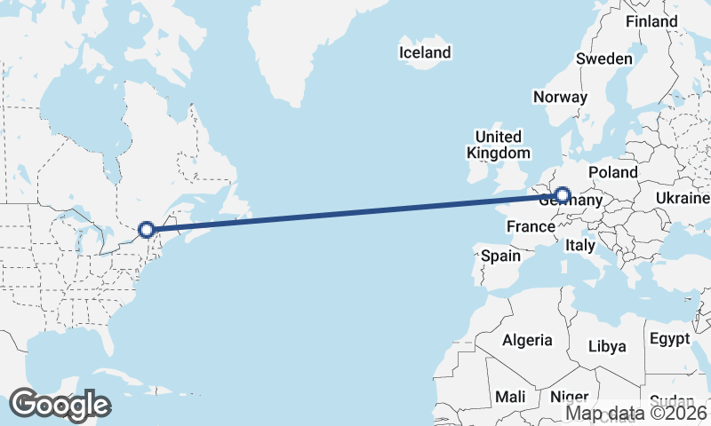 Frankfurt to Montréal