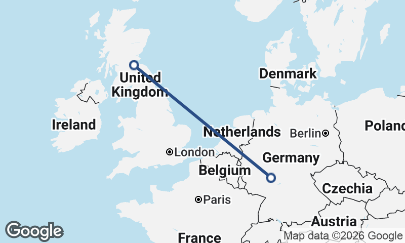 Frankfurt to Edinburgh