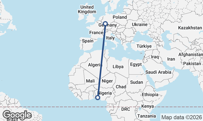 Frankfurt to Lagos
