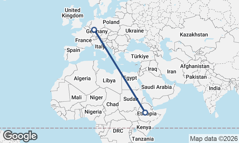 Frankfurt to Addis Ababa