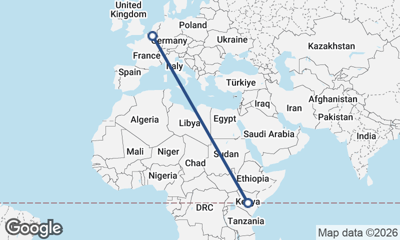 Belgium to Kenya