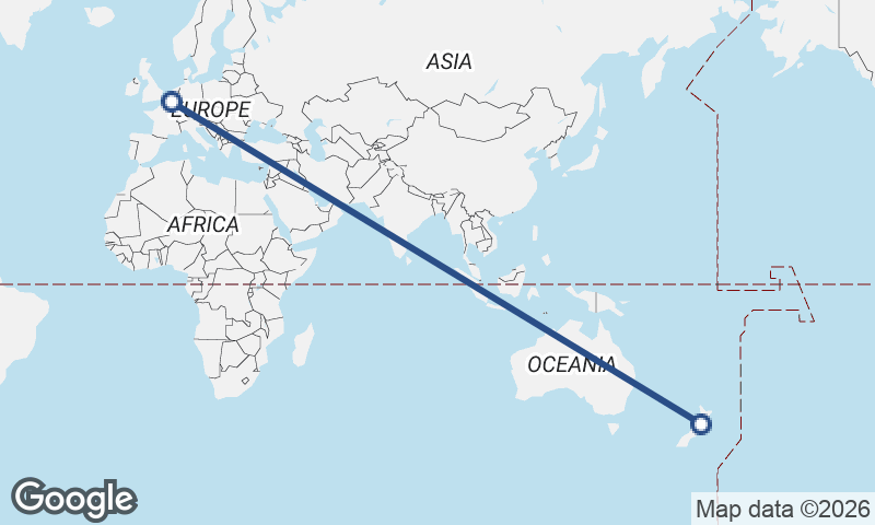 Belgium to New Zealand