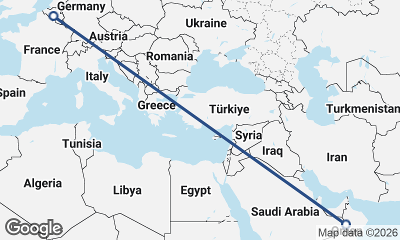 Belgium to Oman