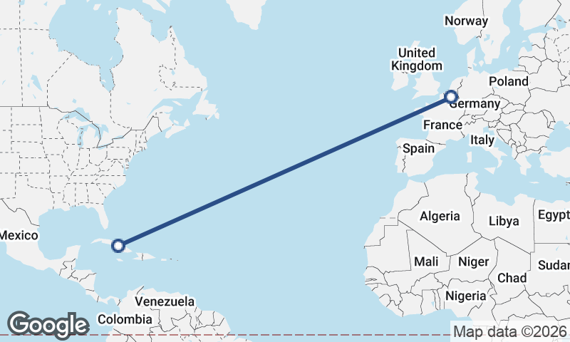 Belgium to Cuba