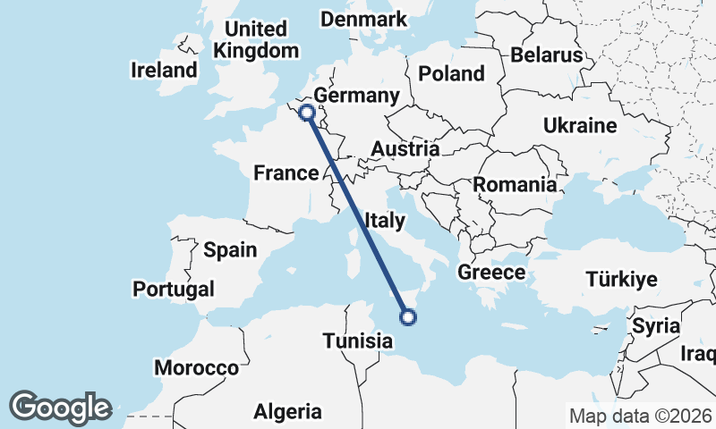 Belgium to Malta