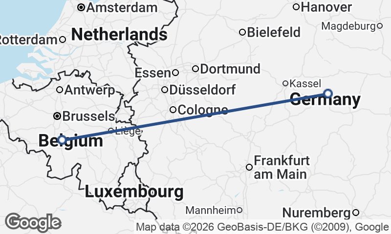 Belgium to Germany