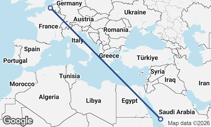 Lille to Mecca