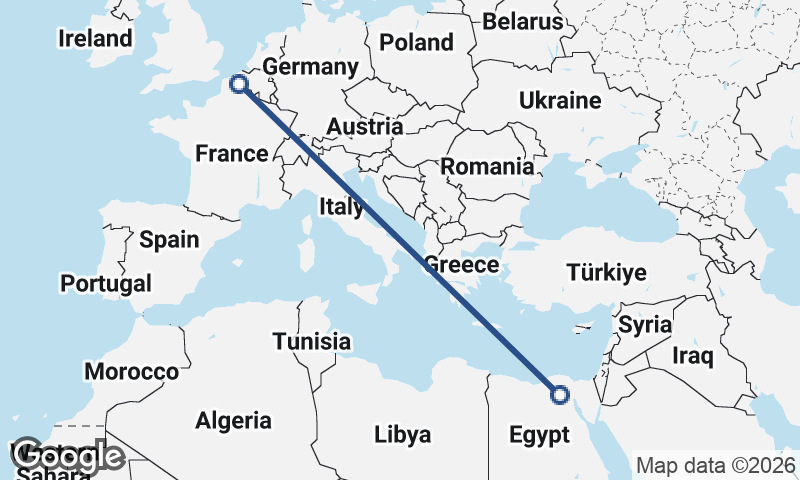 Lille to Cairo