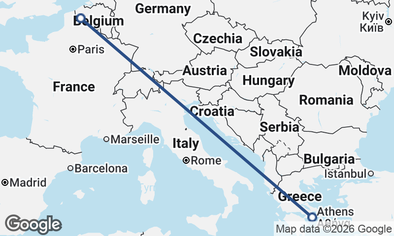 Lille to Athens