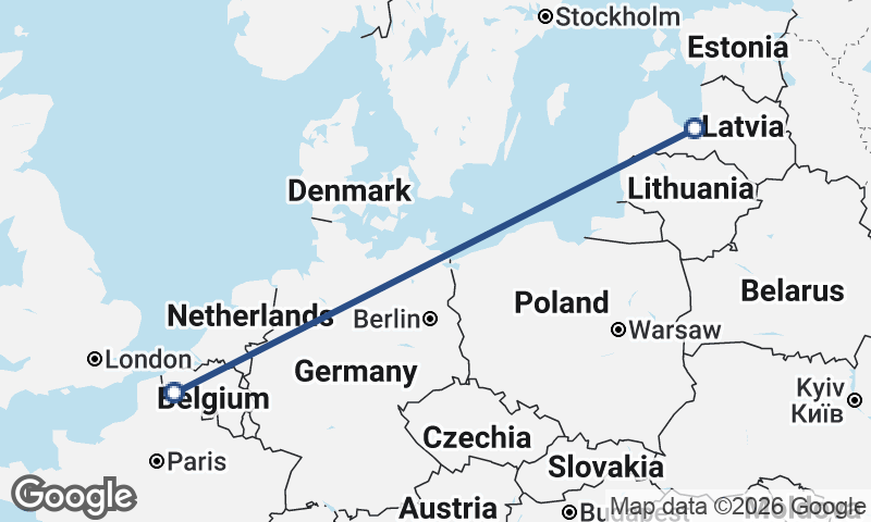 Lille to Riga