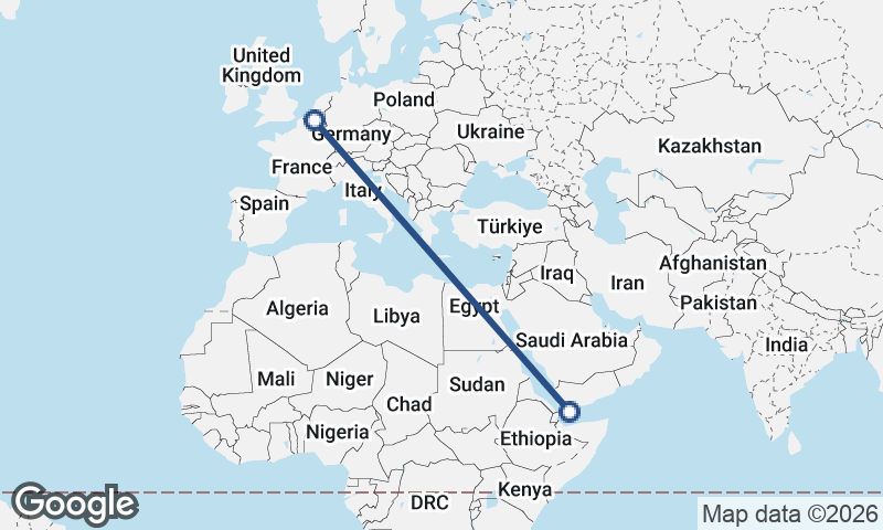 Brussels to Aden