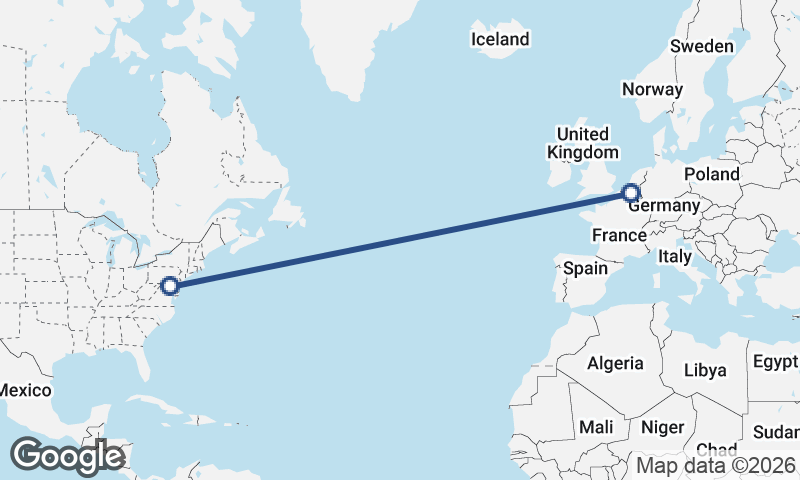 Brussels to Baltimore