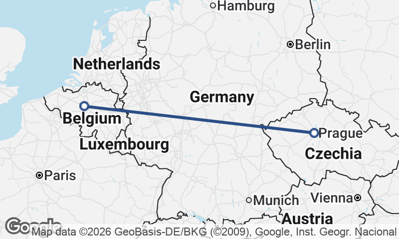 Brussels to Prague